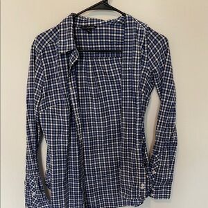 Blue and White Checkered Shirt